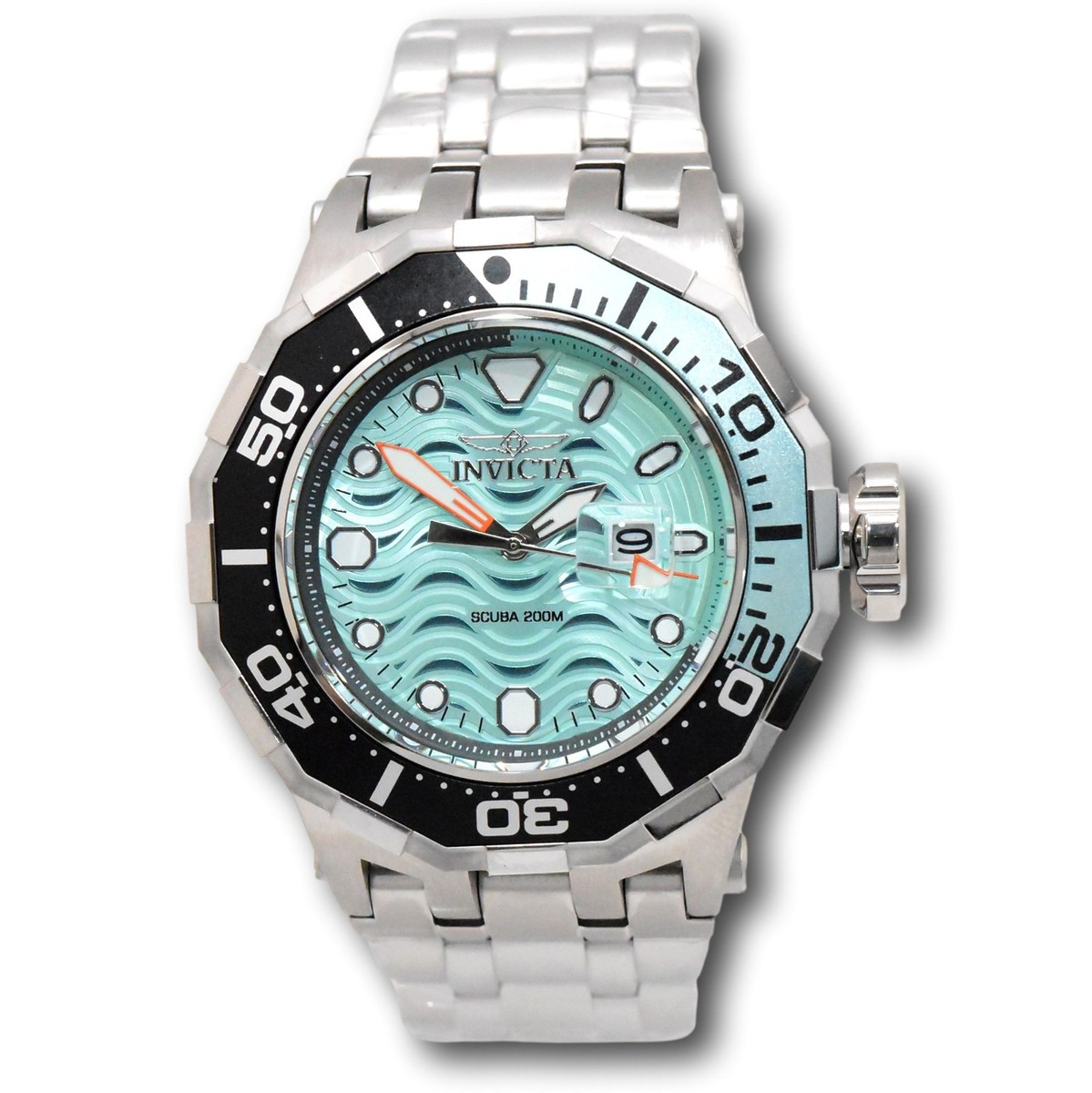 Invicta Pro Diver Scuba Wave 200M Men's 52mm Deep Sea Teal Quartz