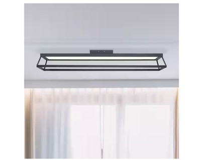 EnviroLite Terrace 44'' Matte Black Dimmable Integrated Selectable CCT LED Flush