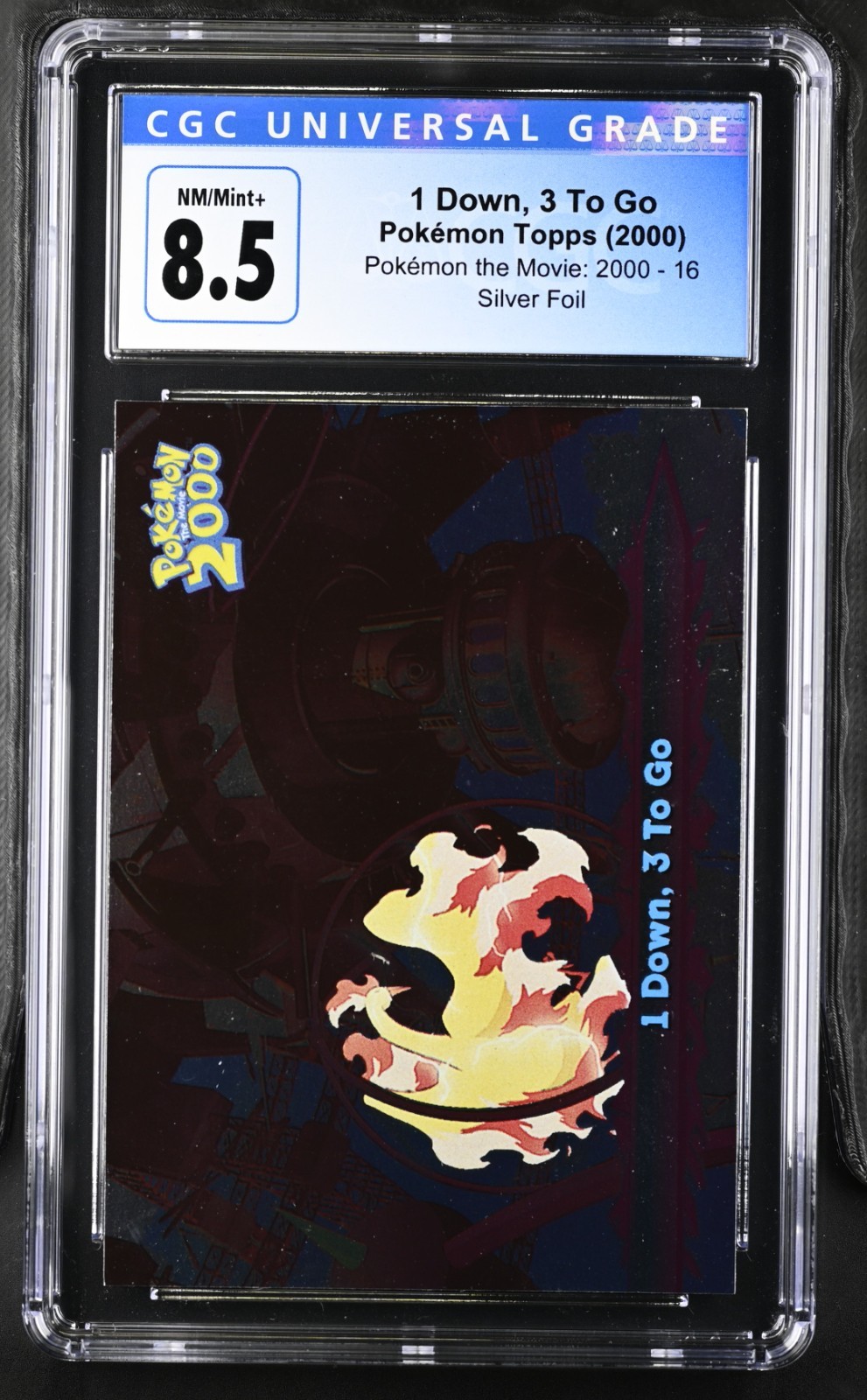 CGC 8.5 1 Down, 3 To Go #16 Silver Foil Pokemon Topps 2000 Card