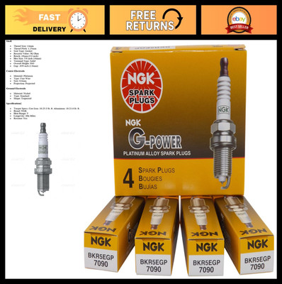 High-Performance G-Power Spark Plugs, BKR5EGP, Pack of 4 for Optimal Engine Effi