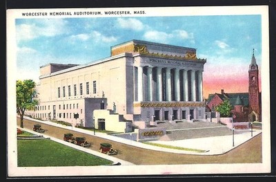 Ansichtskarte Worcester, MA, Worcester Memorial Auditorium 