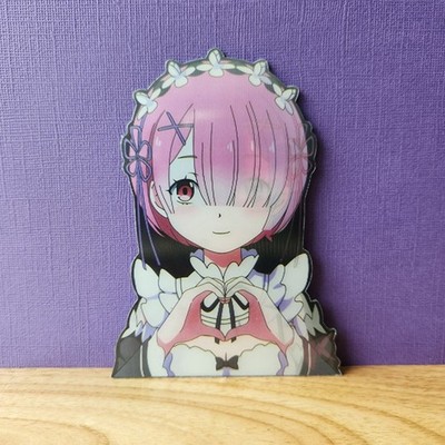 Rem & Ram Re:Zero 3D Anime Lenticular Peeker Sticker Car Decal