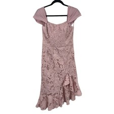 Chi Chi London dress Ramona lace mermaid pink size 4