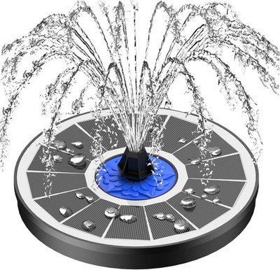 Glas Solar Springbrunnen für Garten und Teich mit 3.5W Panel