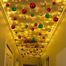 Christmas Magical Light Hallway Set with 82 Christmas Ball Ornaments 100 Adhe...
