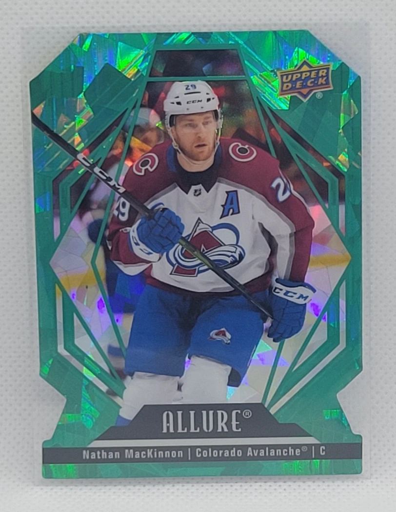 2022-23 Upper Deck Allure Nathan MacKinnon Green Rainbow #ed 84/99 Avalanche