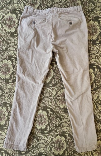 Jack Wills Chino Pants Men 34 Khaki Trousers Flat Front Button Fly University - Picture 6 of 7