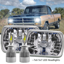 Pair 5x7 7x6 Headlights Lamp Sealed Hilo Beam For Dodge D150 D250 D350 Ram 50 Pair 5x7 7x6 Headlights Lamp Sealed Hilo Beam For Dodge D150 D250 D350 Ram 50