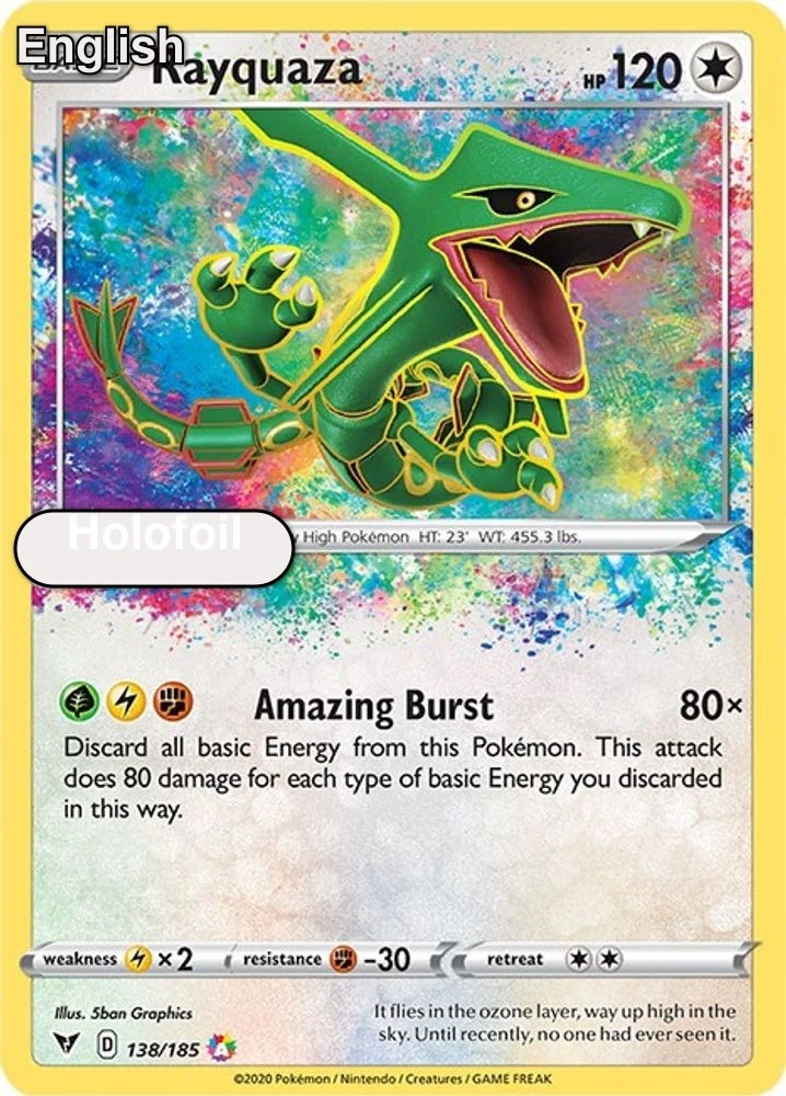 Rayquaza 138/185 Swsh04: Vivid Voltage for sale | eBay