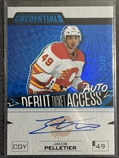 2023 UD Credentials/Debut Ticket Access Auto Blue #DTAA-PE Jakob Pelletier /35