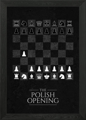 Polnisches Opening Chess gerahmtes Wandbild Poster Leinwanddruck Bild