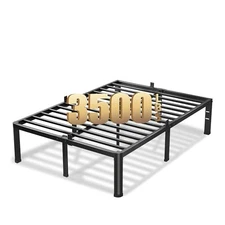 Size Bed Frame, 3500Lbs Heavy Duty Metal Platform with Round Full 20 Inch