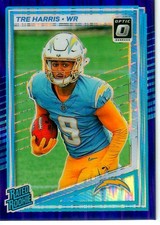 2025 Donruss Optic Football Blue Hyper Prizm RC Tre Harris #229 Chargers