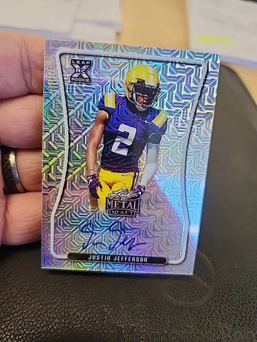 2020 Leaf Metal Draft Justin Jefferson SP Rookie Auto 12/40 ! Minnesota Vikings 
