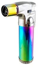 Triple Flame Rainbow Butane Torch Lighter Refillable Adjustable Jet Flame BBQ