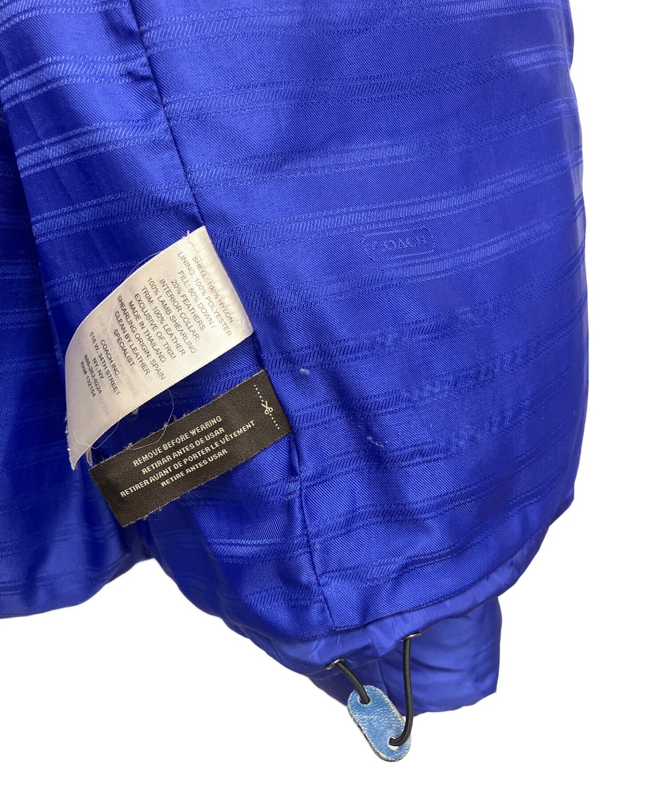 COACH Down Jacket/ Blue/ Size M - image 9