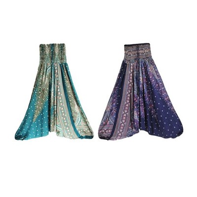 2er Pack Hosen lose Yoga Baggy Pants, Strandhosen, Sommer Haremshosen