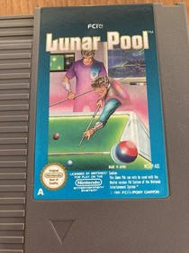 NES ~ LUNAR POOL ~ Nintendo Game 3 Screw NES-LP-AUS Game Cart + Manual Pal A