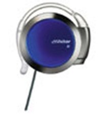 JVC HP-AL202-ZA Closed-Back On-Ear Headphones, Earhook Style, Gunmetallic Blue