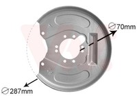 Spritzblech Bremsscheibe VAN Wezel 3225374 FüR Volvo Mitsubishi V40 S40 Carisma