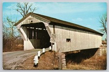 Postcard Tyler Sloane Bridge Preble County Ohio over Banta's Fork Eaton  N-16
