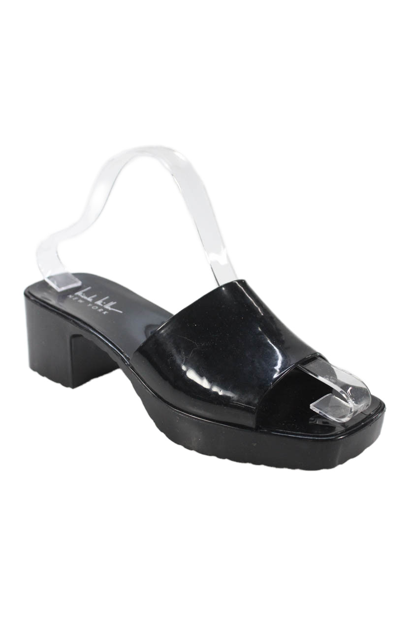 Nicole Miller Womens Platform Mule Slide On Sandal Heels Black Size 8Free Shipping in US $100+ Orders | $6.95 Orders Below