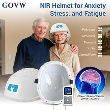 Transcranial Brain Stimulation 1070nm NIR Light Thearpy Alzheimer Stroke Helmet