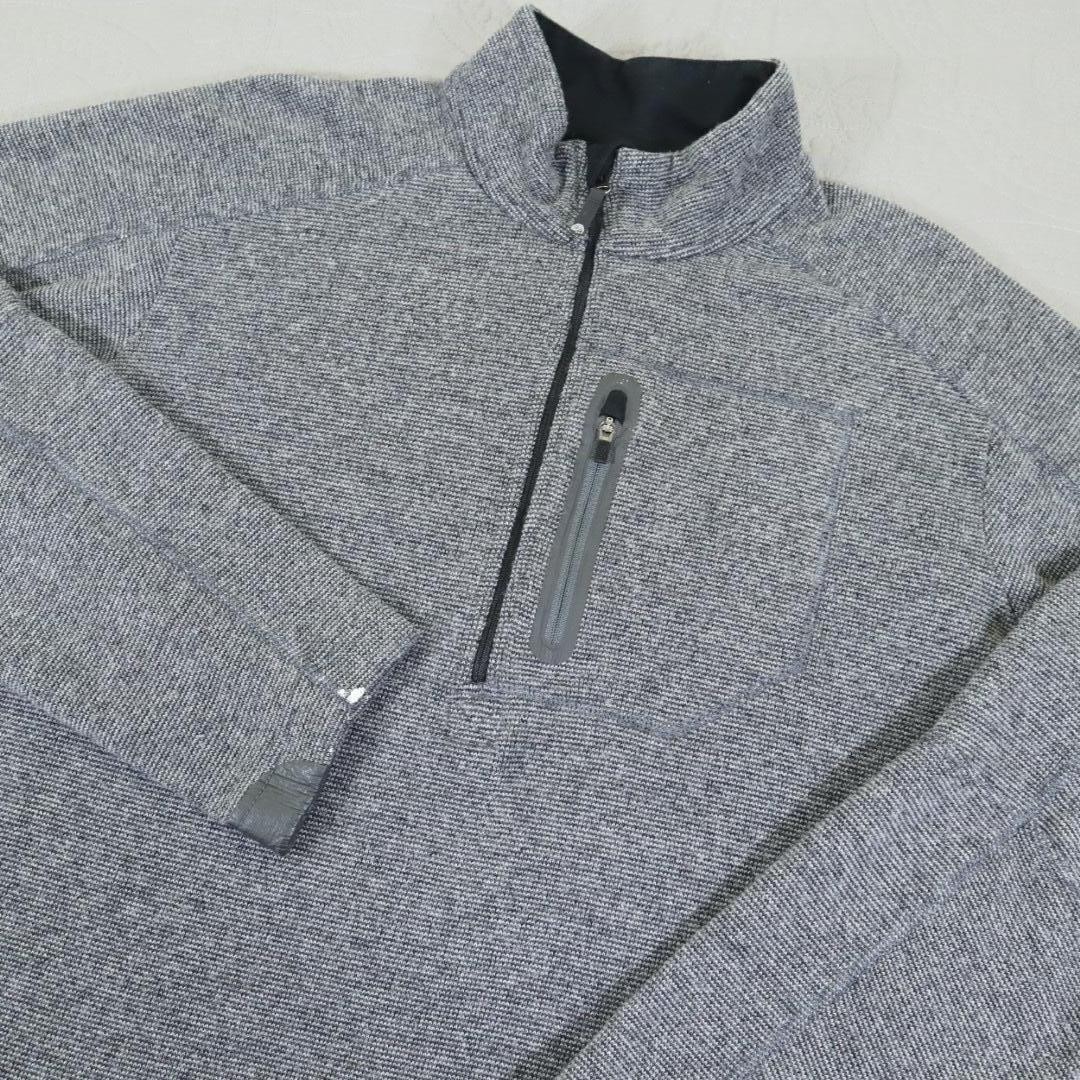 Mountain Hardwear Sweater Mens Medium Gray Quarter Zip Pullover Better Fleece