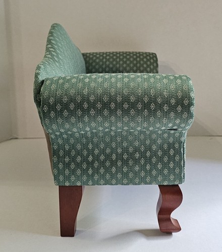 Vintage Kingstate The Dollcrafter gepolstertes Puppensofa Couch ~ Green Diamond - Bild 8 von 12