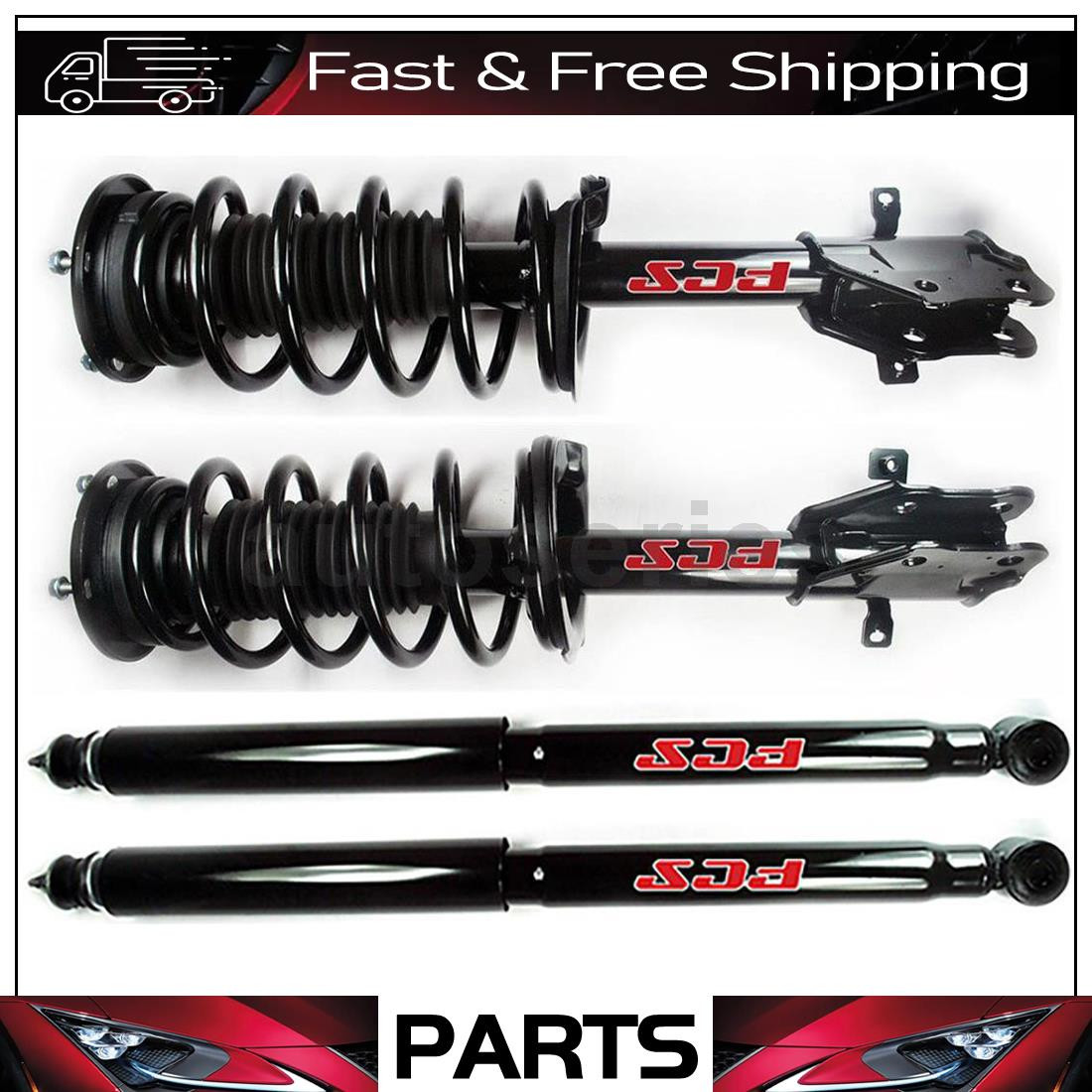 Front Struts w/ Coil Spring Rear Shocks Fits 2007 Ford Edge 2008 Ford Edge