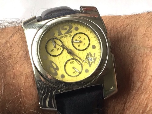 INVICTA Men's “Tessio” Chronograph Watch Model 2137 42mm Yellow Dial New Battery - Picture 1 of 24