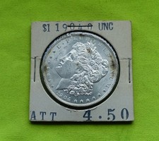 1904 o Silver USA American Morgan DOLLAR (28.78 grams with card)
