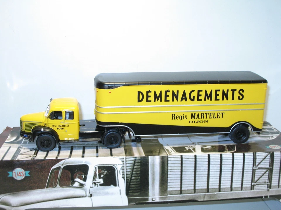 BERLIET TLR 8 déménagement martelet, camion semi remorque d'exeption 1:43 altaya - Photo 3/3