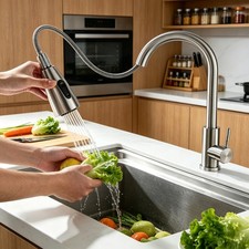 New Kitchen Faucet Pull Down Brushed Nickel Swivel Sprayer Kitchen Sink Mixer  l