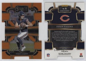 2023 Panini Select Concourse Orange Prizm Die-Cut /499 Tyson Bagent Rookie RC