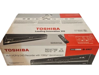 Toshiba D‑VR7 DVD Recorder VCR Combo HDMI 1080p Hi‑Fi VHS Factory Sealed New - Image 1 of 4