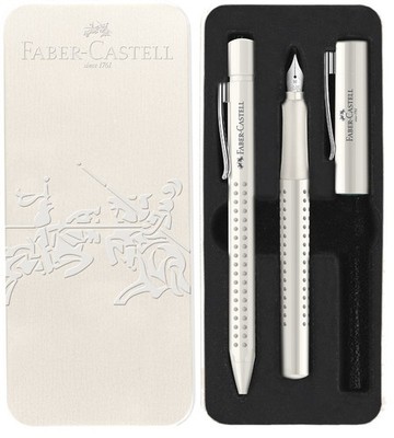 FABER-CASTELL Schreibgeräte-Set GRIP 2010 Harmony weiß