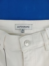 Autograph Women's Jeans Soft White Lyocell Blend High Waisted Flared New