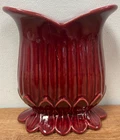 Red Wing Art Pottery Vintage Vase #1440 Dark Red Glazed