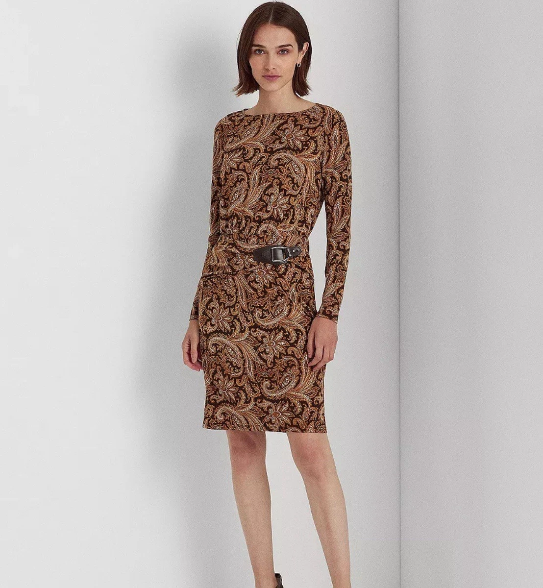 ralph lauren paisley jersey dress Dresses for Women for sale swatch:icon-long-sleeve-dress-477