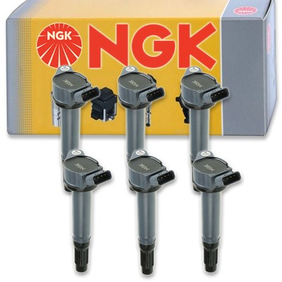 6 pc NGK Ignition Coils for 2010-2018 Lotus Evora 3.5L V6 Spark Plug Wire zt