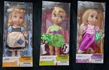 3 x Disney Animators Collection Puppe Figur Tinker Bell Cindarella Rapunzel Set