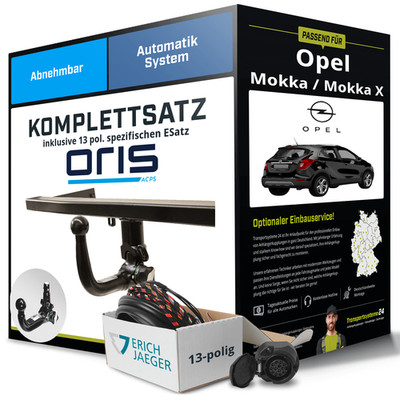 Anhängerkupplung ORIS abnehmbar für OPEL Mokka / Mokka X +E-Satz Kit NEU AHK
