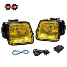 For 96-98 Honda Civic Ek 234 Dr Jdm Yellow Fog Light Kit Glass Harness Switch
