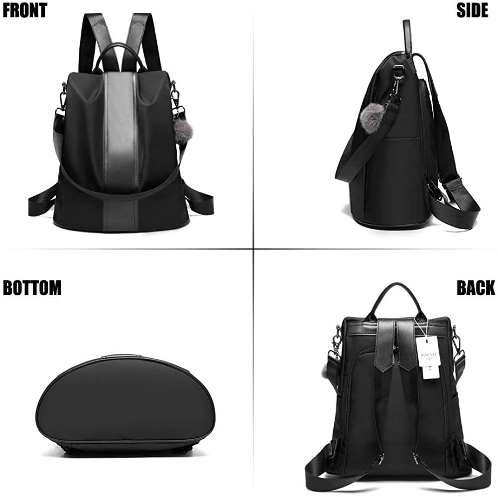 Women Backpack Purse Waterproof Nylon Antitheft Rucksack Lightweight