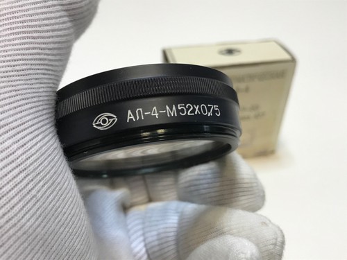 for М 52 х 0.75 Lens Achromatic AL 4 USSR MACRO Lens 4x USSR Nozzle - Picture 8 of 12