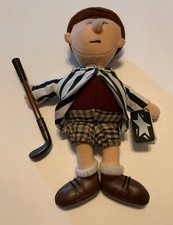 Curly Three Stooges Golfer Bean Bag Plush Doll NWT 1999 Highlight Vintage