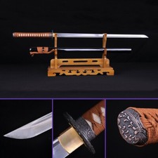 Hickory Nightshade Ninjato: hoja de acero recta doblada 1060 | Black Saya