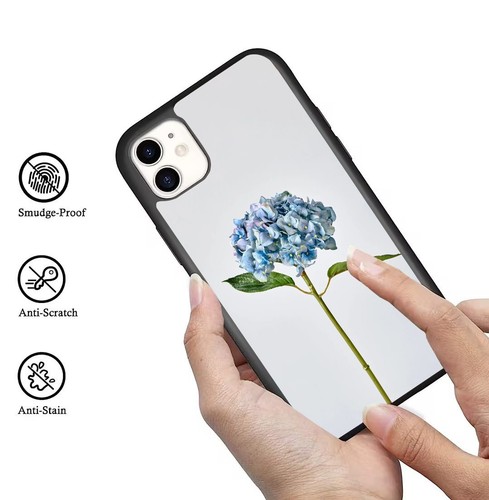 Plastic TPU Cover For iPhone SE XS XR Max 5 6 7 8 Plus Nantucket Hydrangeas blue - Picture 25 of 25