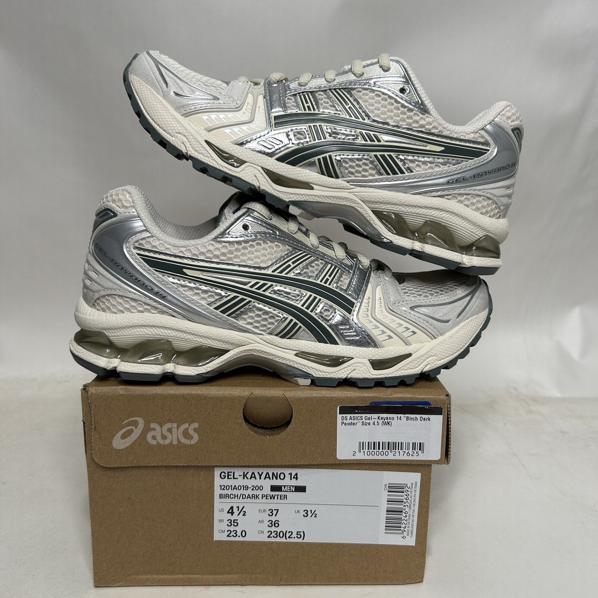 人気☆ASICS☆ GEL-KAYANO 14 BIRCH DARK PEWTER ASICS GEL-Kayano 14 